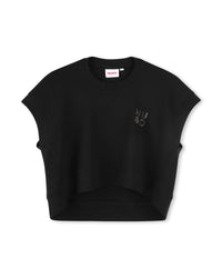 T-shirt sans manches en coton - Black