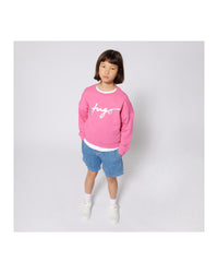 Short avec logo en denim - Denim Blue