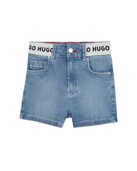 Short avec logo en denim - Double Stone