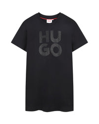 Robe manches courtes en coton - Black