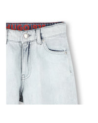 Pantalon avec logo en denim - Denim Blue