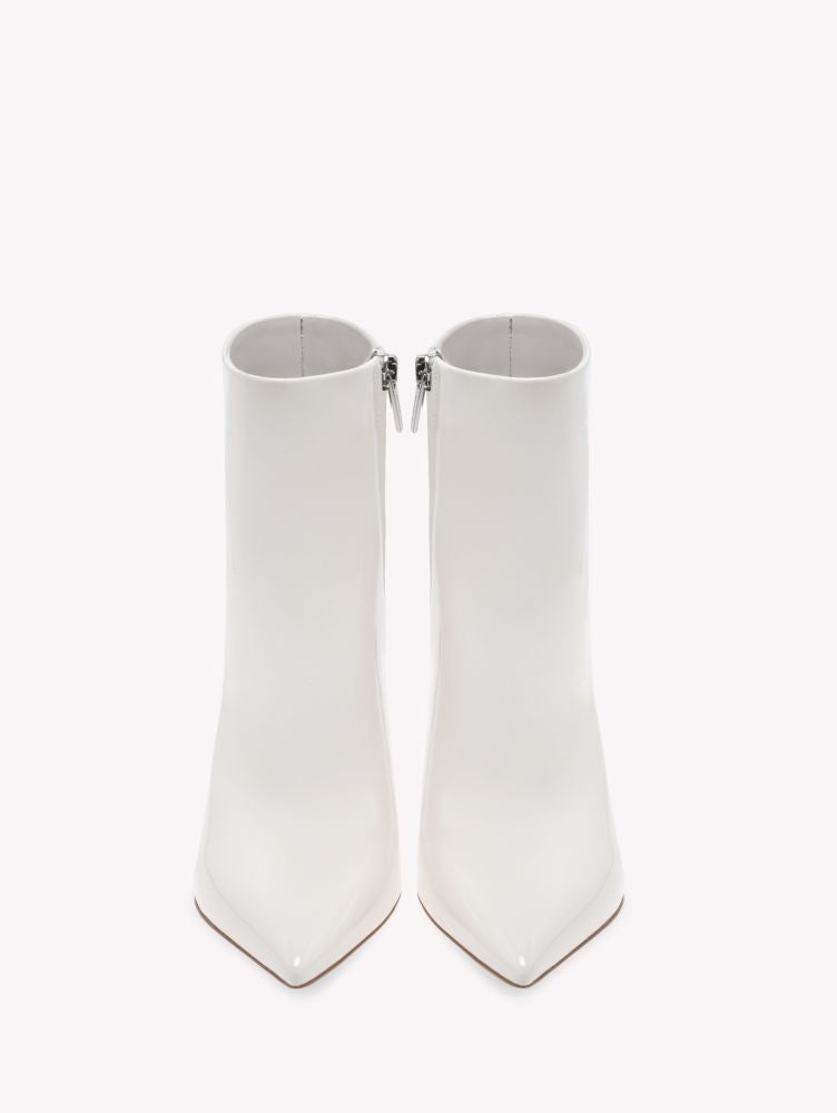 Avril 105 patent leather ankle boots - White