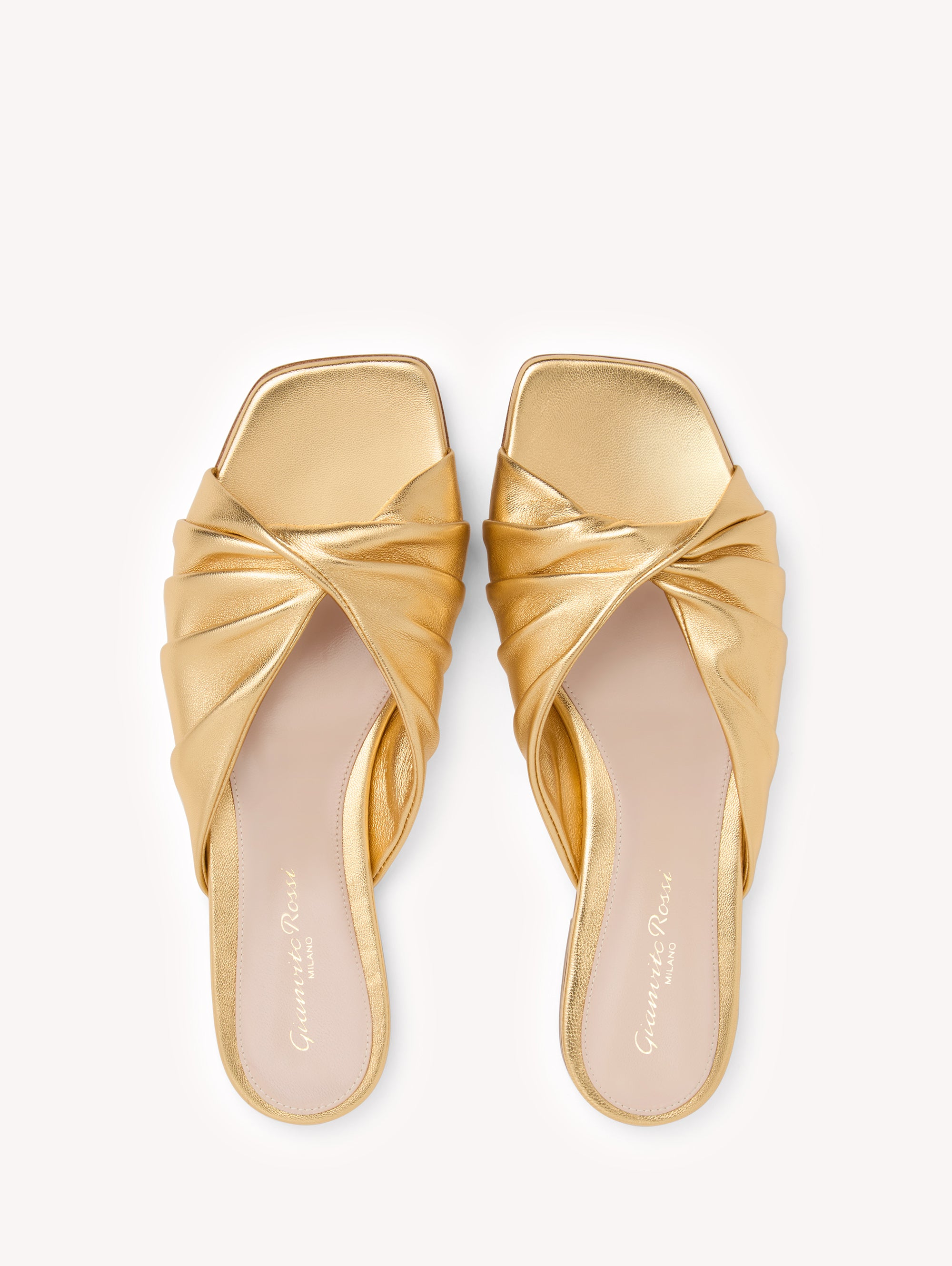 Sandales Selene en cuir lisse - Or