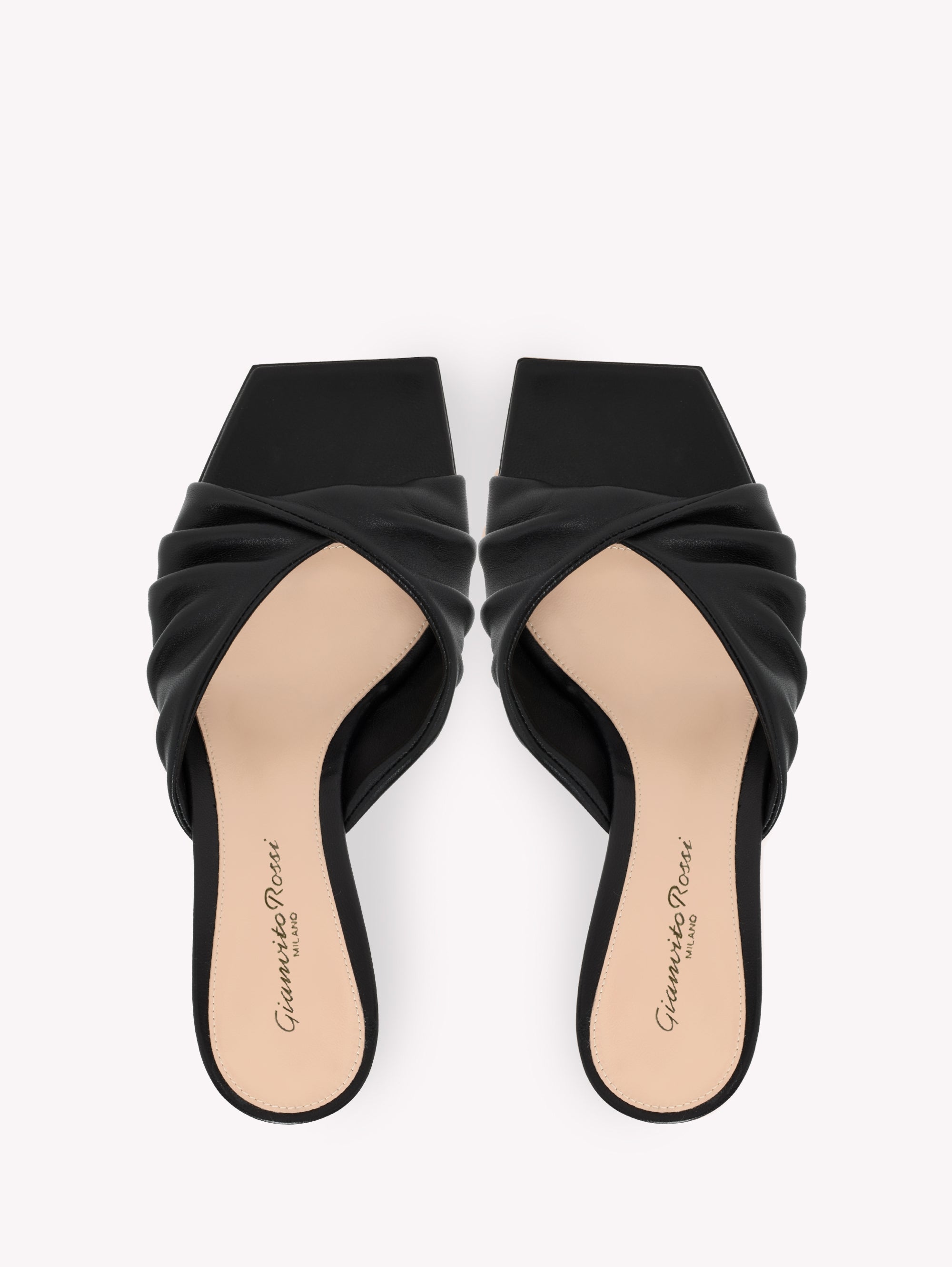 Sandales Selene 55 en cuir lisse - Noir