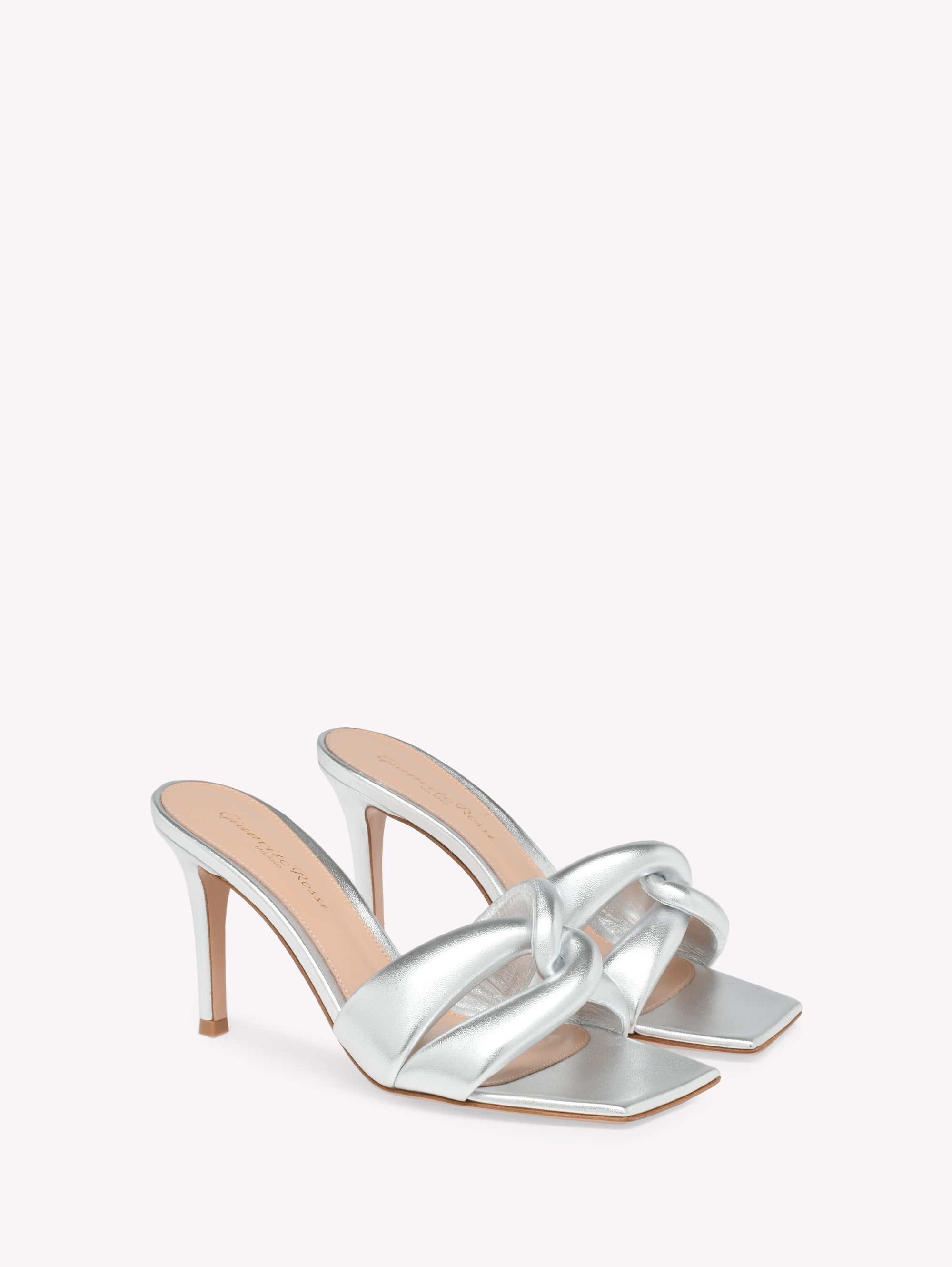 Sandales Amour 85 en cuir lisse - Argent