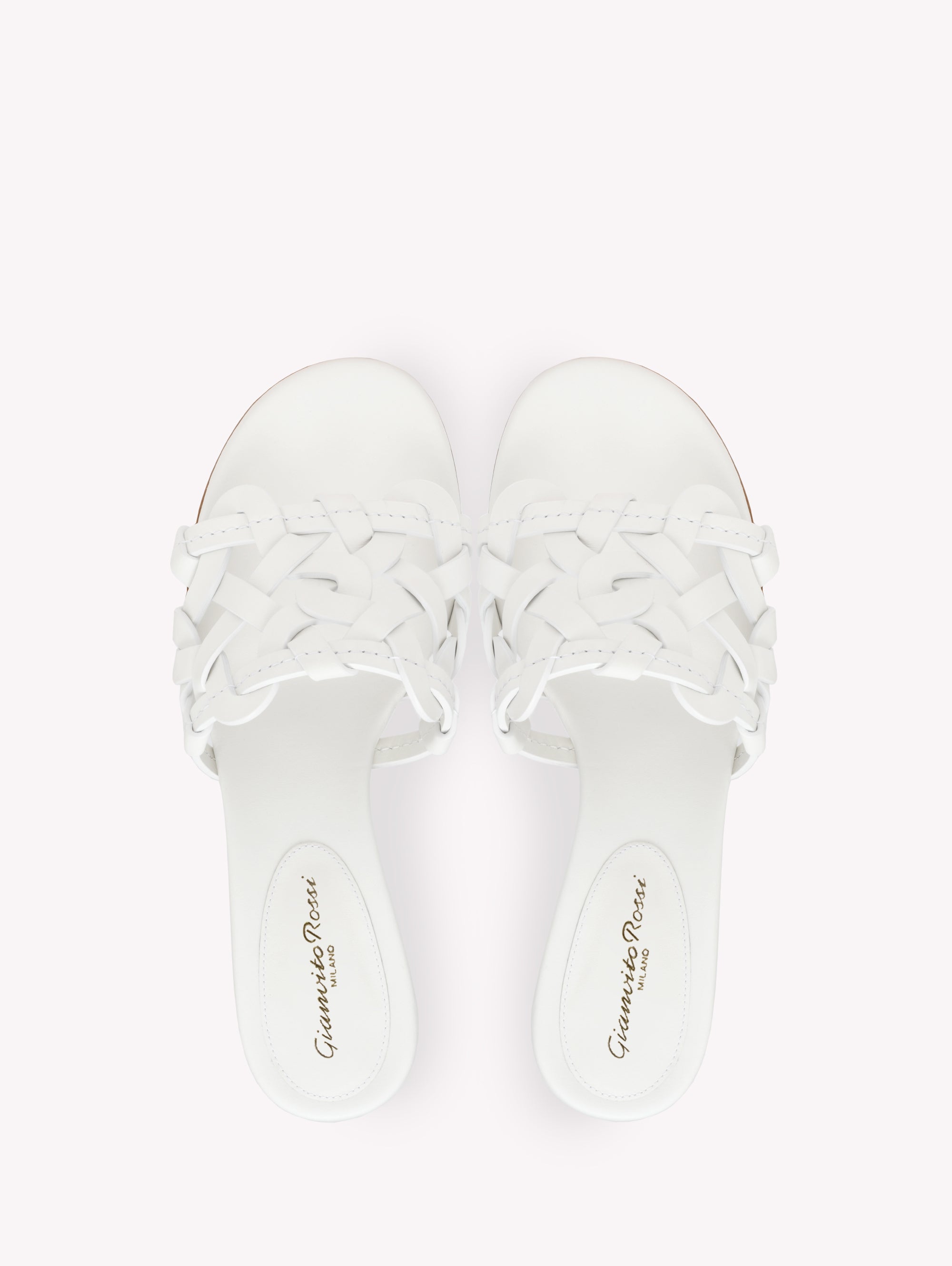 Sandales Amalfi 45 en cuir lisse - Blanc