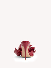 Mules Gabrielle 105 en cuir lisse - Rouge