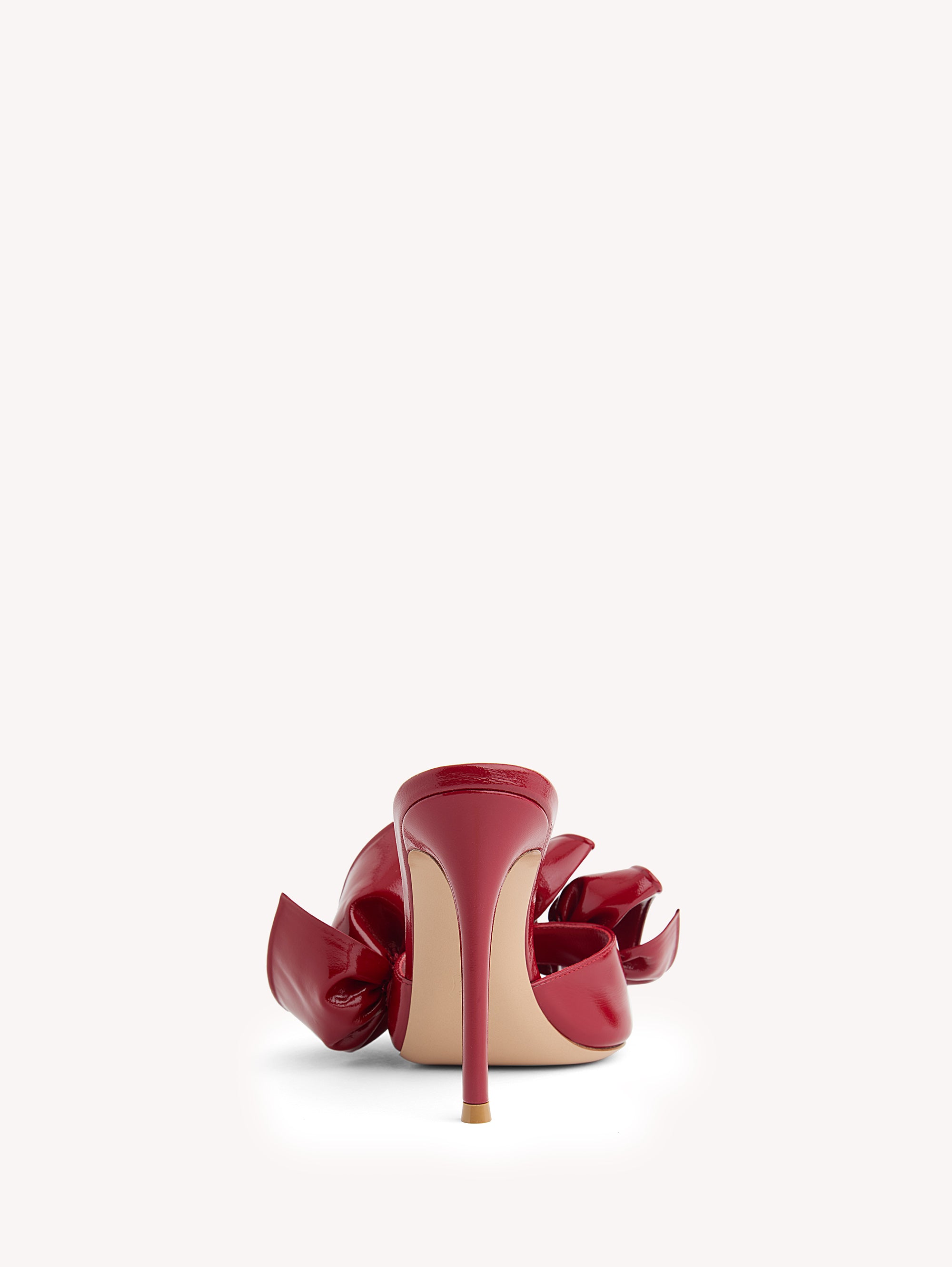 Mules Gabrielle 105 en cuir lisse - Rouge
