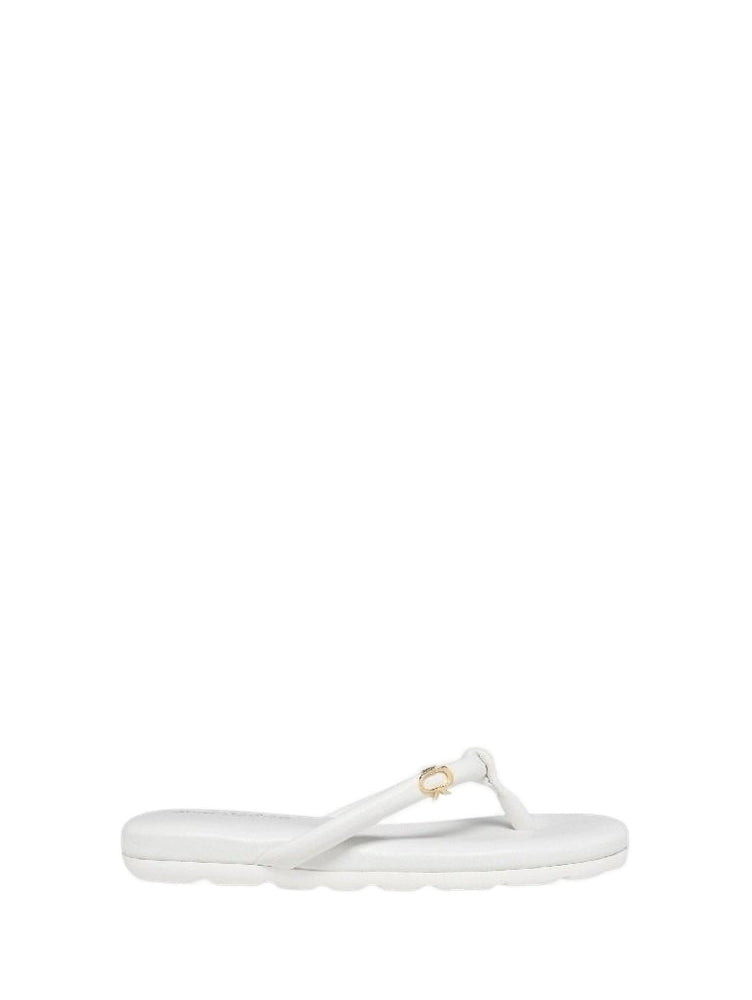 Sandales Fidji en cuir lisse - Blanc