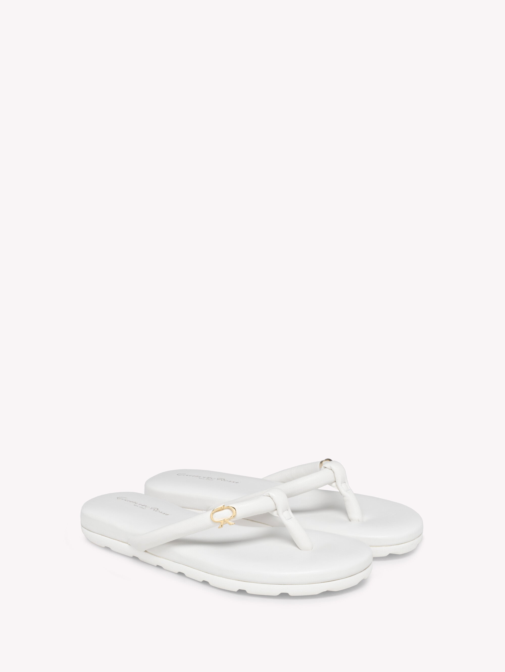 Sandales Fidji en cuir lisse - Blanc