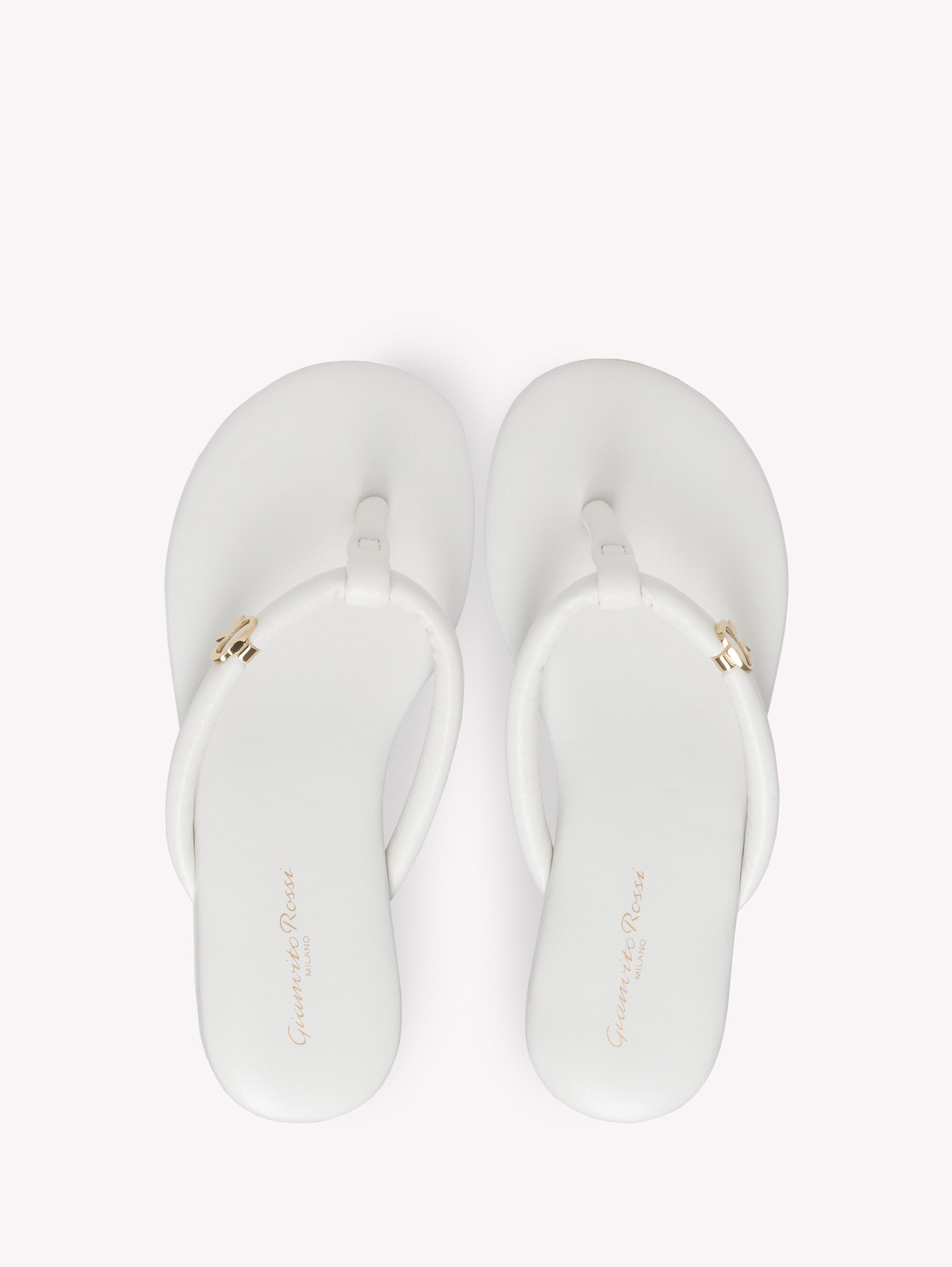 Sandales Fidji en cuir lisse - Blanc
