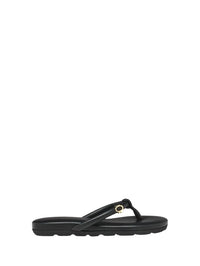 Sandales Fidji en cuir lisse - Noir