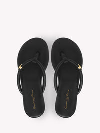 Sandales Fidji en cuir lisse - Noir