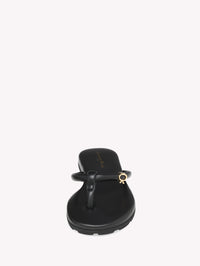 Sandales Fidji en cuir lisse - Noir