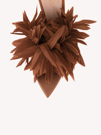 Sandales Daniah 85 en satin - Marron
