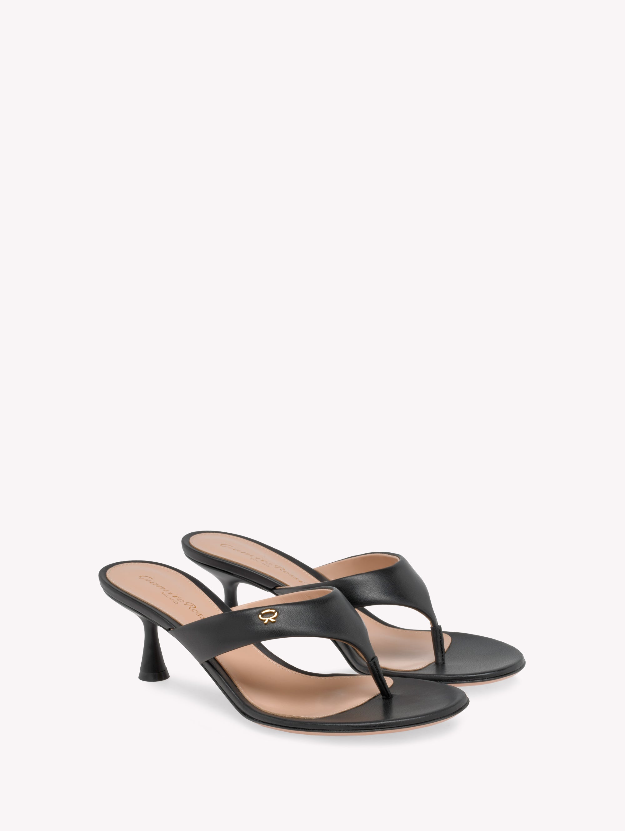 Sandales Ascent 55 en cuir lisse - Noir