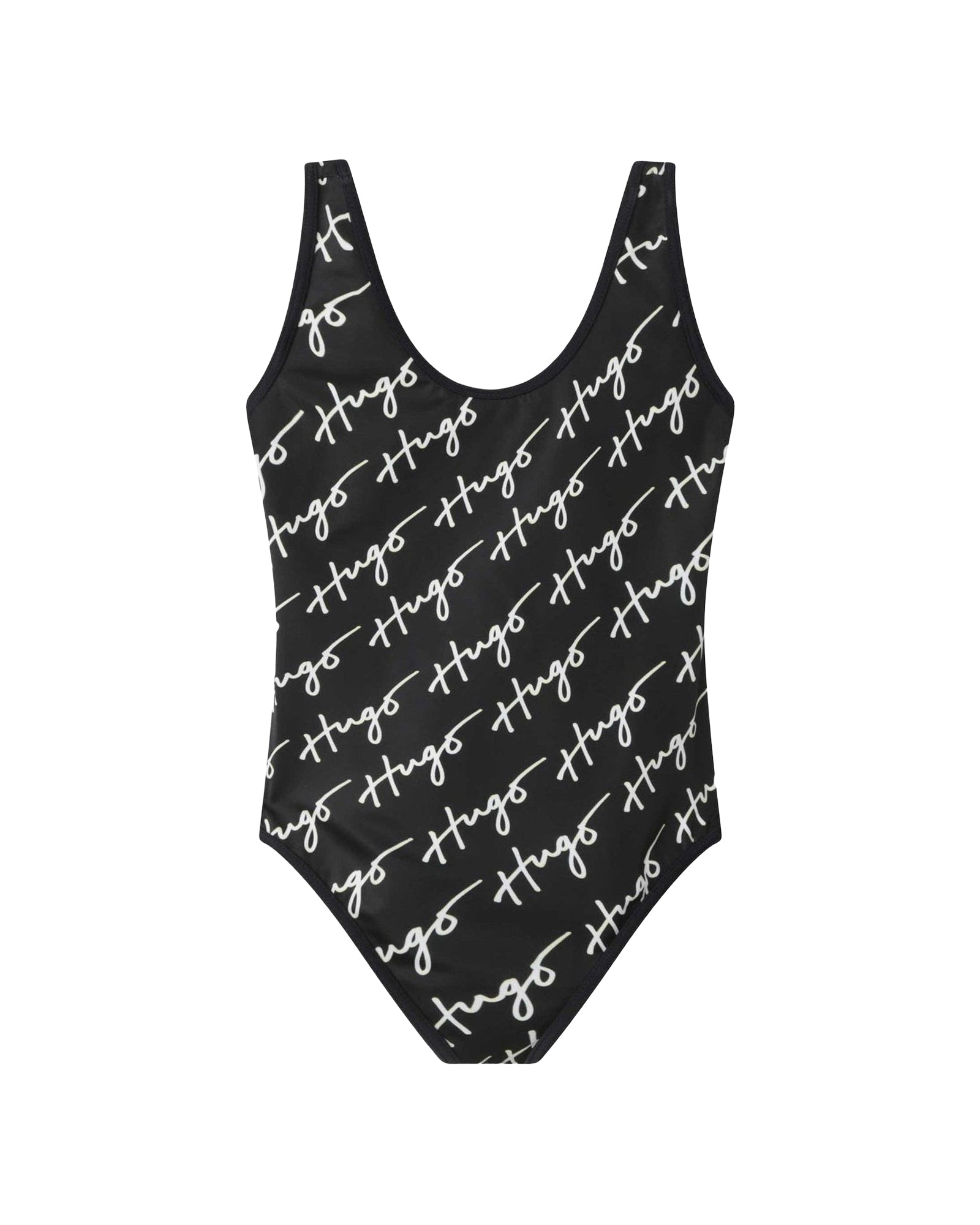 Maillot de bain 1 pièce à imprimé intégral signature - Noir & Blanc