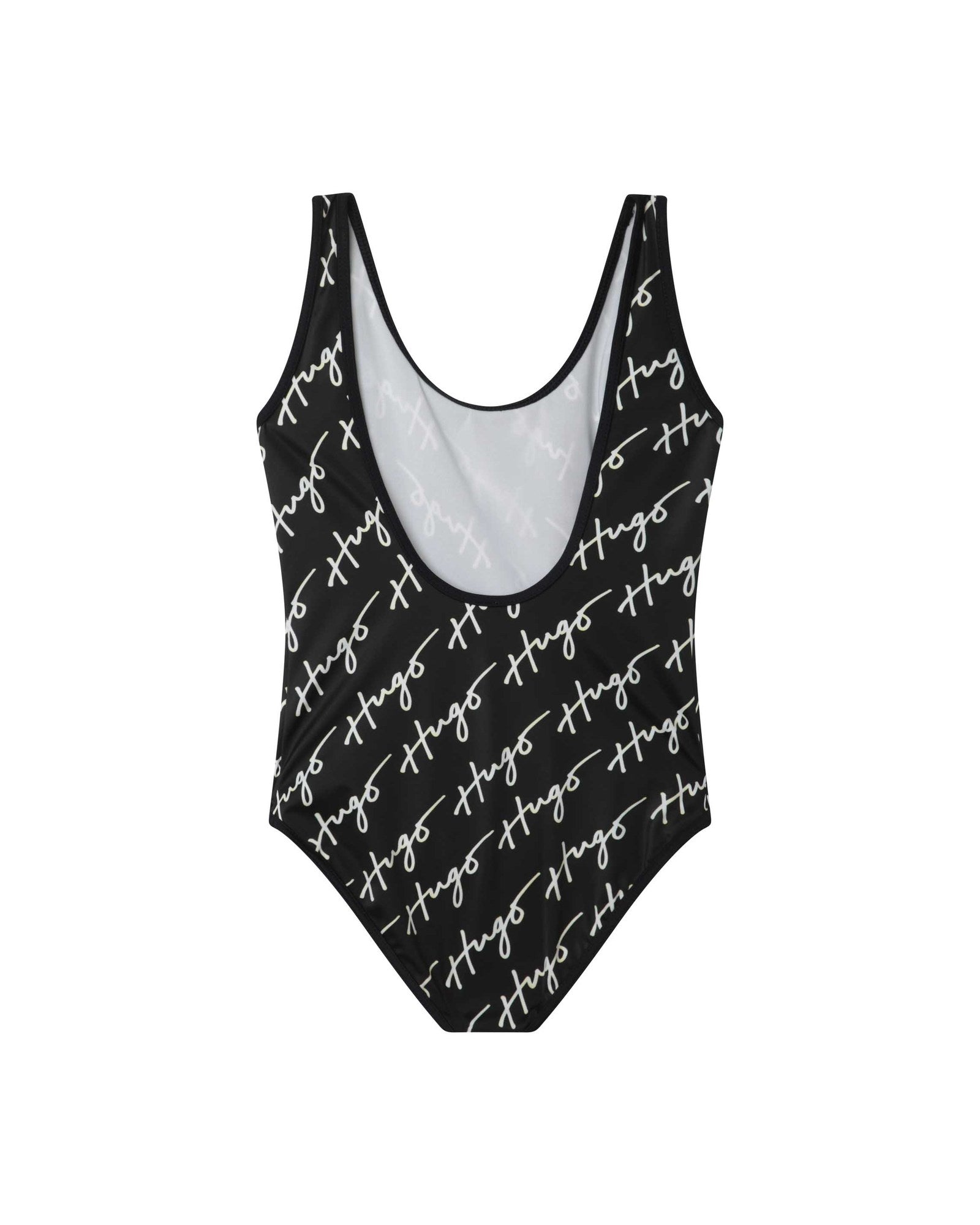 Maillot de bain 1 pièce à imprimé intégral signature - Noir & Blanc