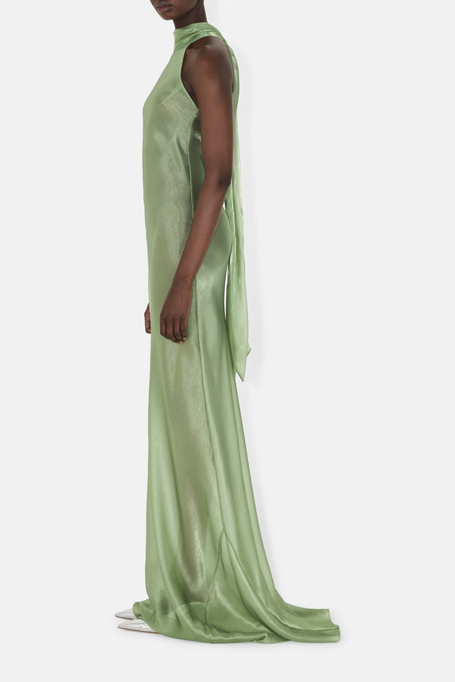Robe longue Sienna - Matcha Green