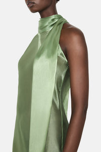 Robe longue Sienna - Matcha Green