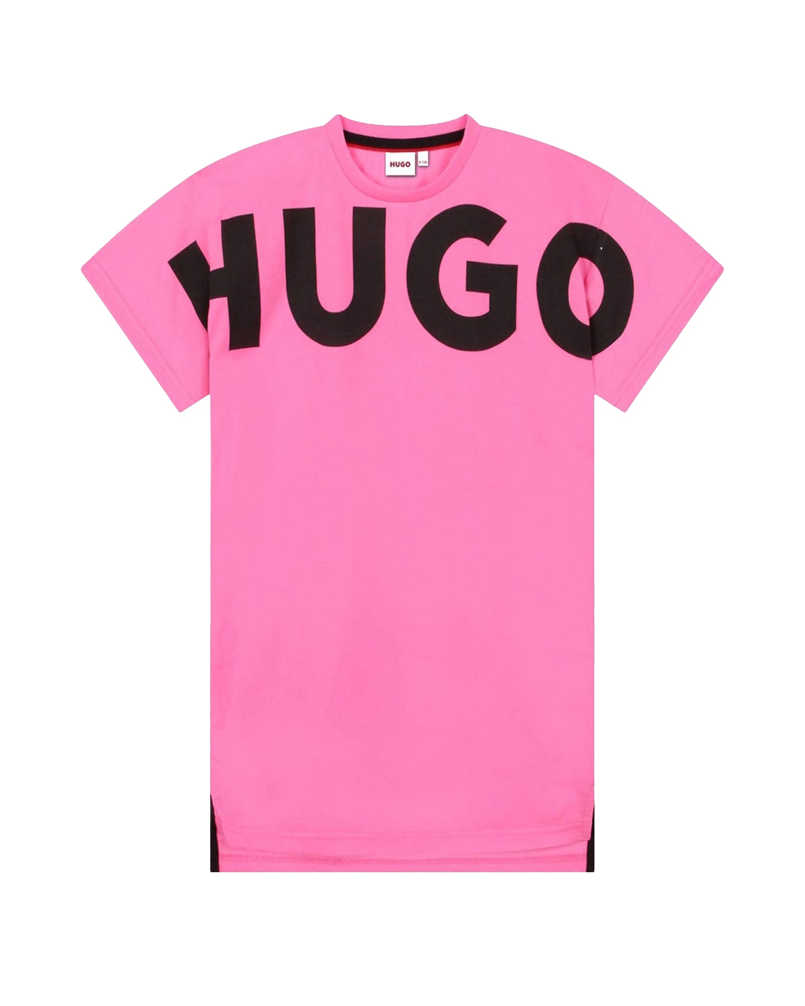 Short-sleeved logo dress - Flash Pink
