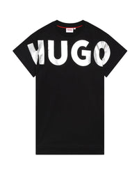 Robe à logo en coton - Black