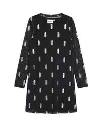 Robe à manches longues à logo - Black