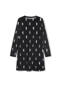 Robe à manches longues à logo - Black