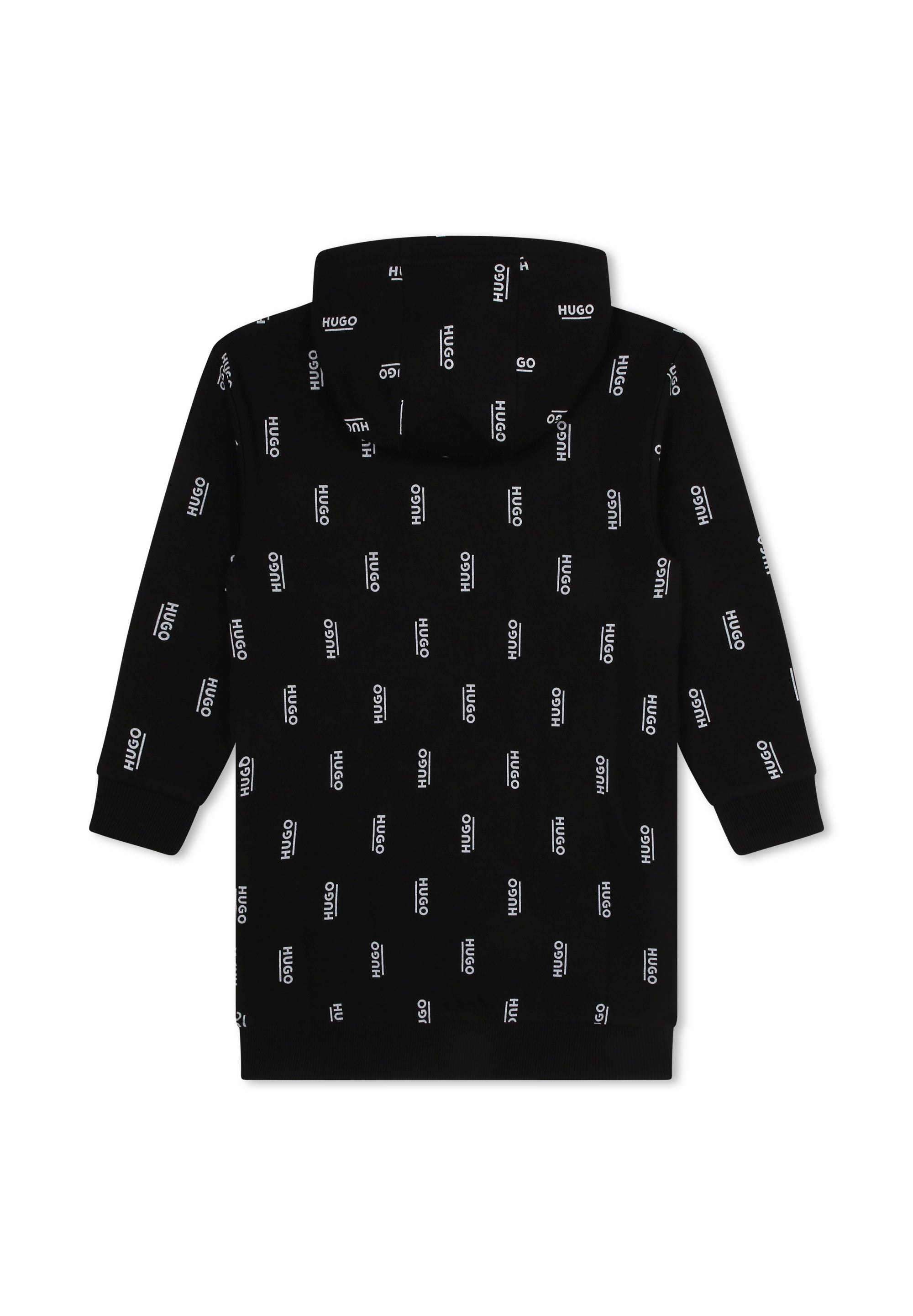 Cotton logo hoodie dress - Black