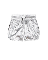 Short à taille élastiquée - Argent