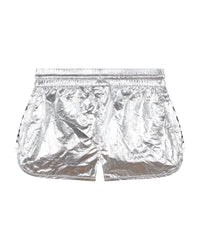 Short à taille élastiquée - Argent