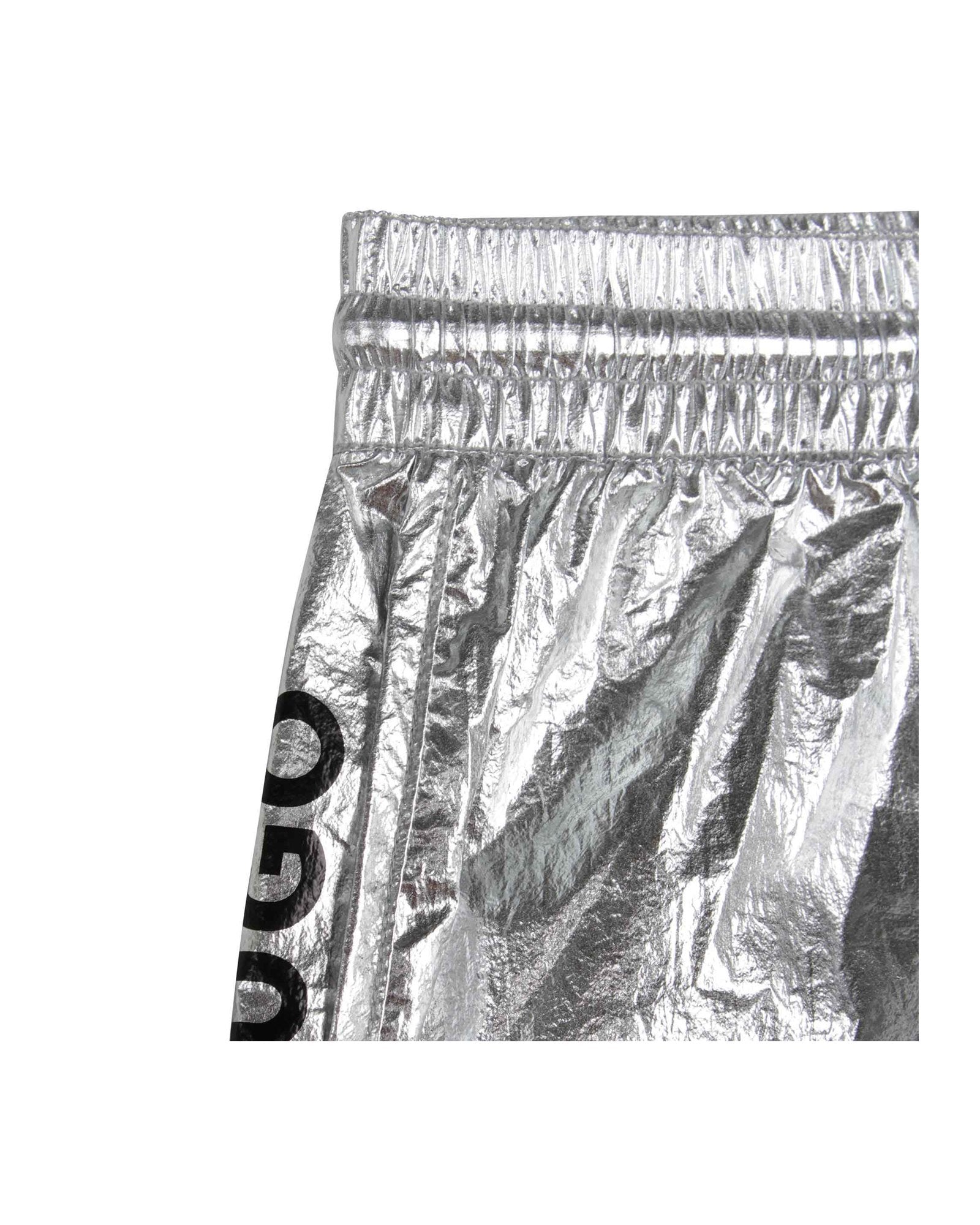 Short à taille élastiquée - Argent