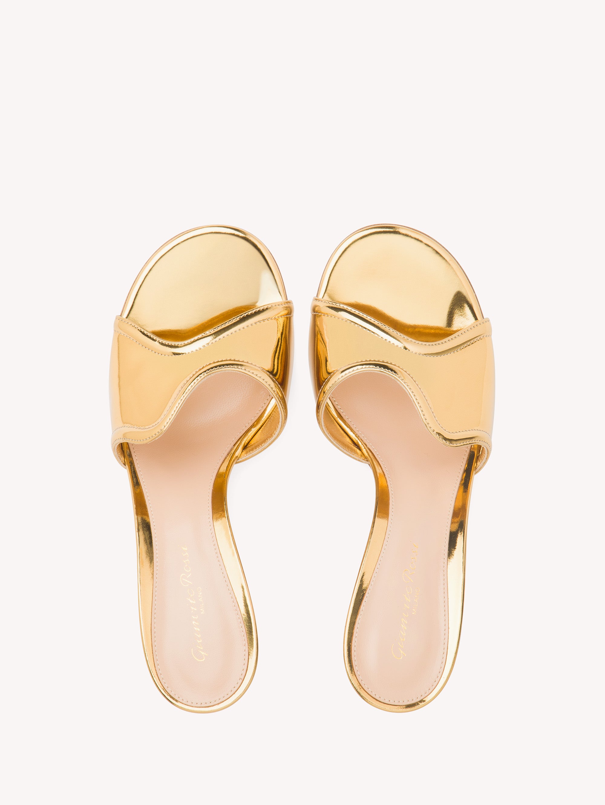 Sandales Lucrezia 70 en cuir lisse - Or