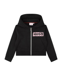 Gilet de survêtement à capuche en coton - Black