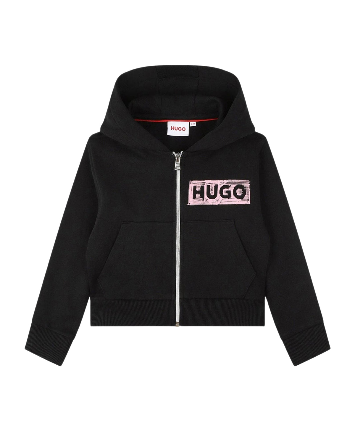 Cardigan de survêtement à capuche en coton - Black