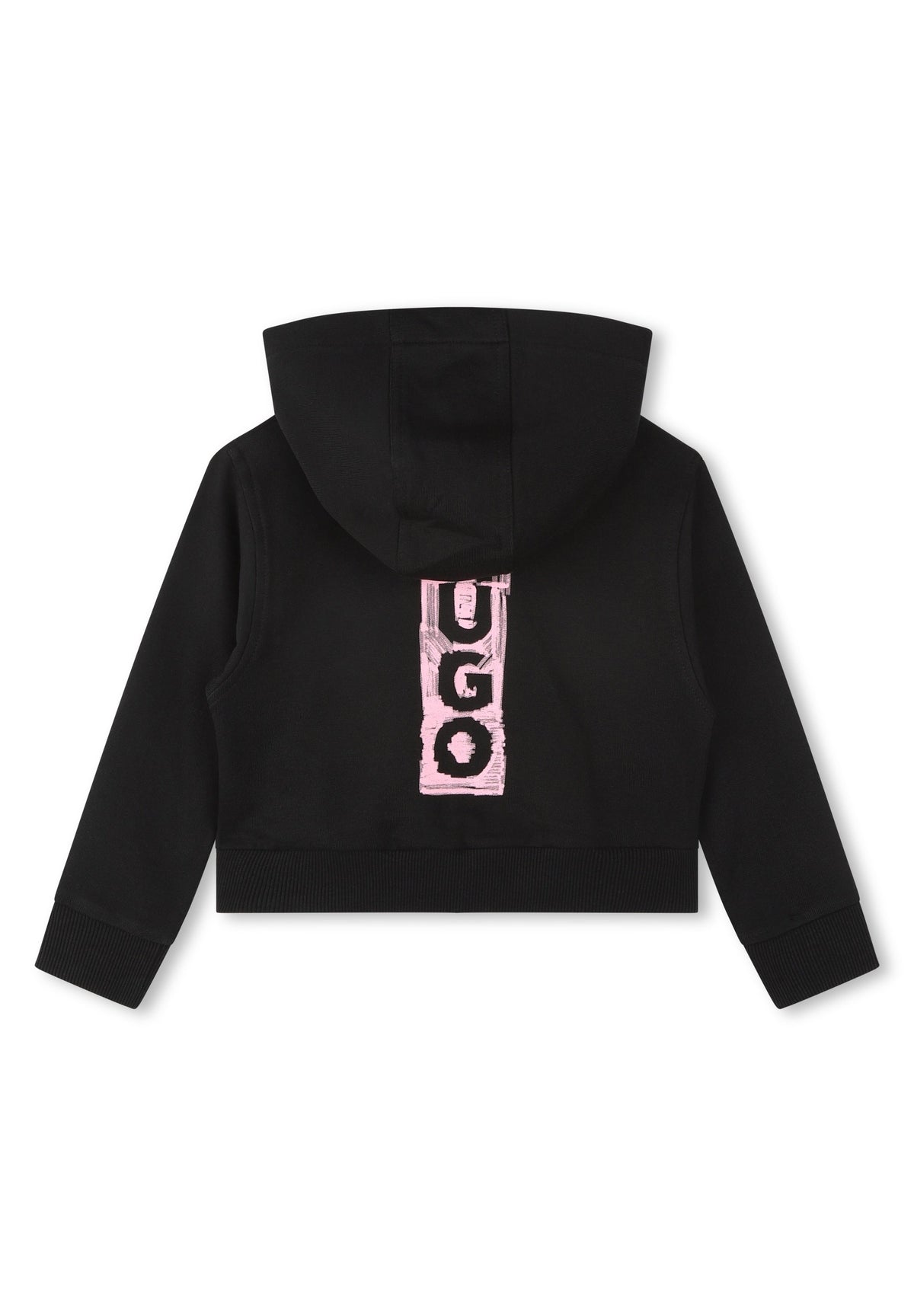 Cardigan de survêtement à capuche en coton - Black