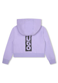 Cardigan de survêtement à capuche en coton - Light Violet