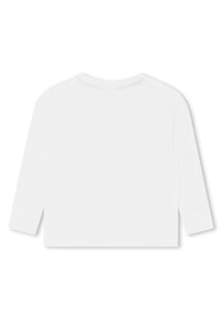 Long-sleeved cotton fantasy T-shirt - White