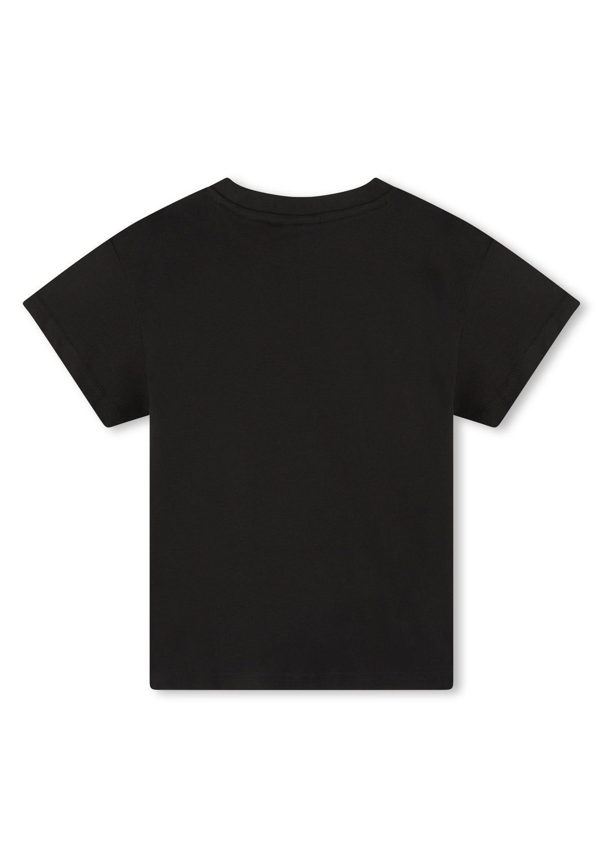 T-shirt à manches courtes à logo fantaisie en coton - Black