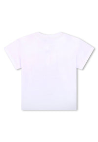 Short-sleeved cotton logo T-shirt - White