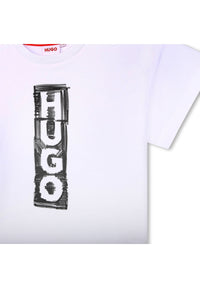 Short-sleeved cotton logo T-shirt - White
