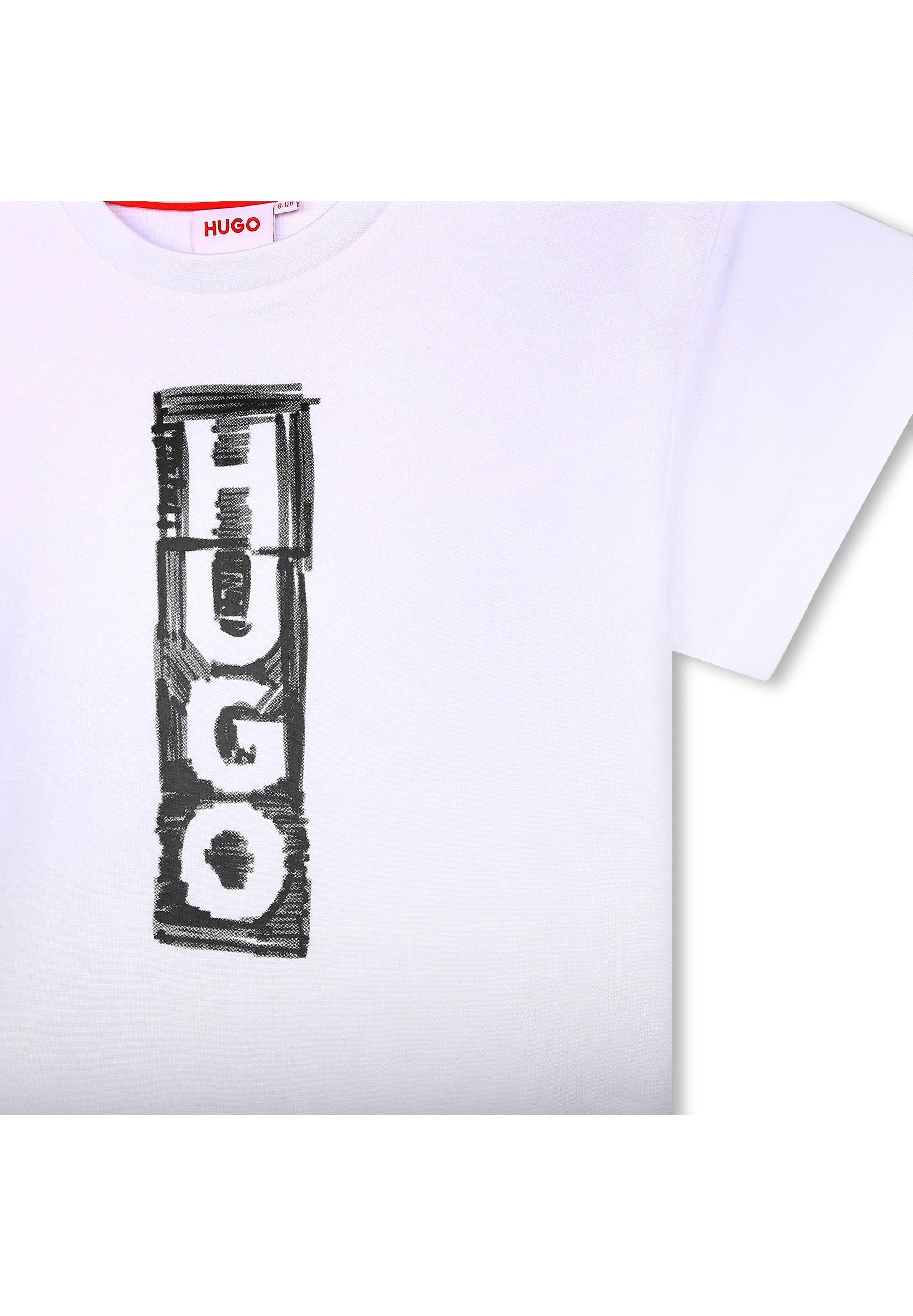 Short-sleeved cotton logo T-shirt - White