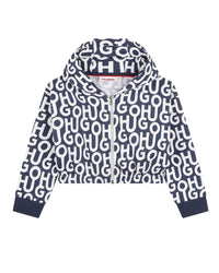 Gilet de survêtement à capuche en molleton - Médiéval Blue