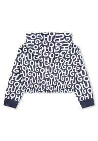 Cardigan de survêtement à capuche en molleton - Medieval Blue