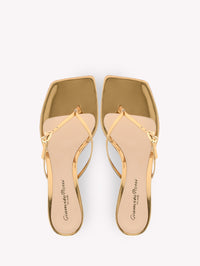 Sandales Ribbon 55 en cuir lisse - Or