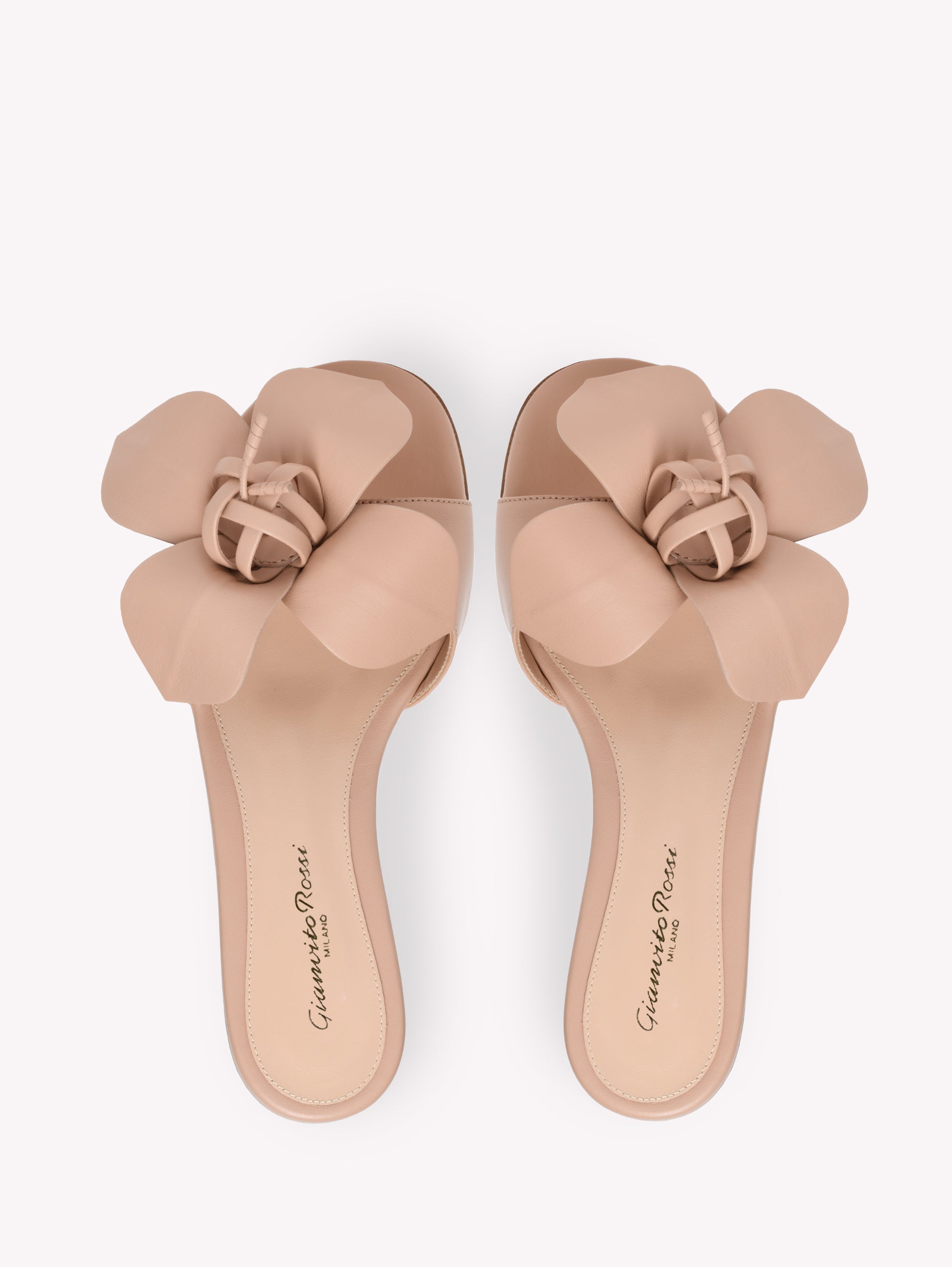 Sandales Lucilla en cuir lisse - Rose