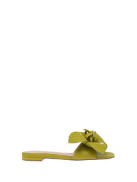 Sandales Lucilla en cuir lisse - Vert