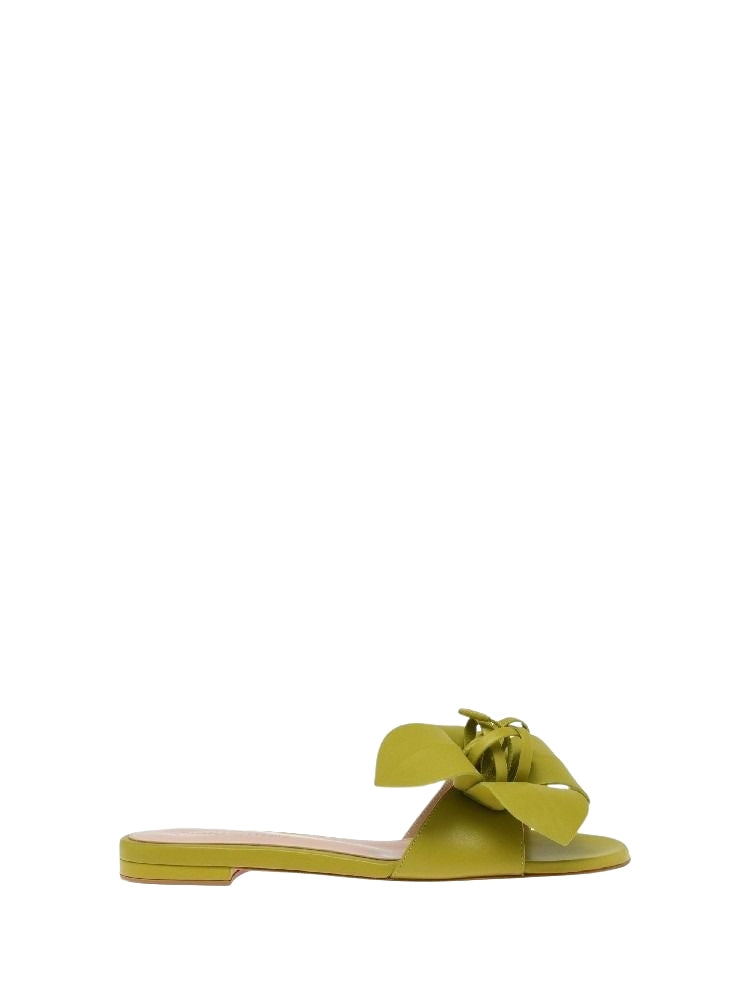 Sandales Lucilla en cuir lisse - Vert