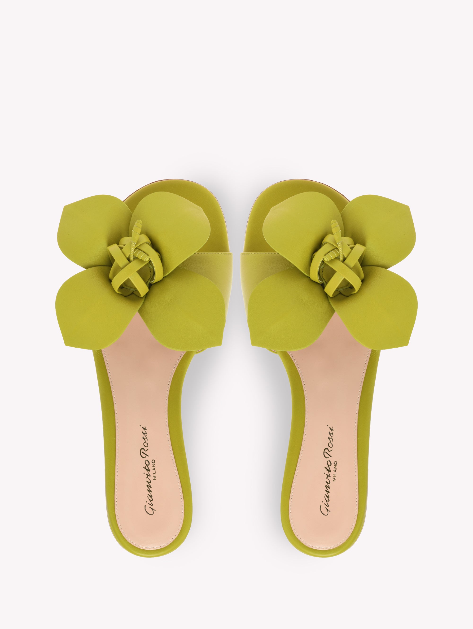 Sandales Lucilla en cuir lisse - Vert