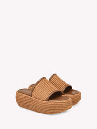 Sandales Amami 60 en cuir lisse - Marron